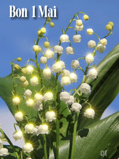 Gif animé bon 1 mai muguet